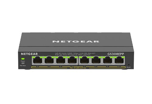 NETGEAR GS308EPP Managed L2/L3 Gigabit Ethernet (10/100/1000) Power over Ethernet (PoE) Black