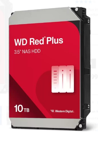 Western Digital Red Plus WD100EFGX internal hard drive 10 TB 7200 RPM 512 MB 3.5" Serial ATA III