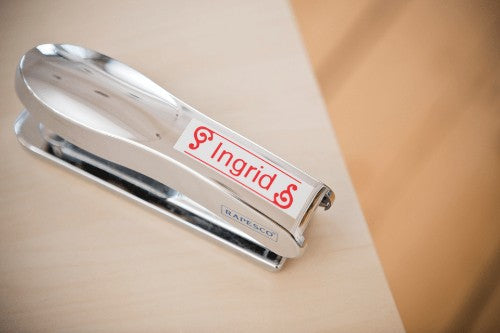 Brother TZE-232 label-making tape Red on white