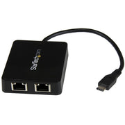 StarTech.com USB-C to Dual Gigabit Ethernet Adapter with USB 3.0 (Type-A) Port, USB Type-C Gigabit Network Adapter