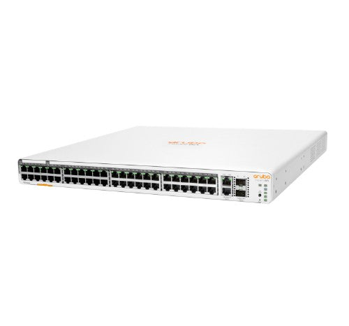 HPE Aruba Networking Aruba Instant On 1960 48G 40p Class4 8p Class6 PoE 2XGT 2SFP+ 600W (x2) Managed L2+ Gigabit Ethernet (10/100/1000) Power over Ethernet (PoE) 1U White