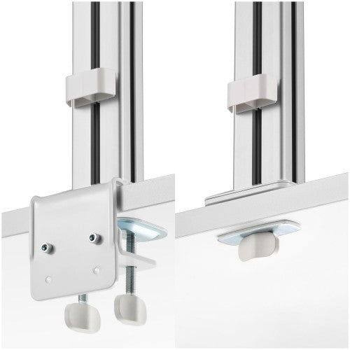 StarTech.com Six-Monitor Desk Mount with Crossbar, Up To 32-inch Computer Screens, Max 17.6lb (8kg) each, Dual Column, C-clamp/Grommet, Height Adjustable