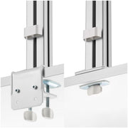StarTech.com Six-Monitor Desk Mount with Crossbar, Up To 32-inch Computer Screens, Max 17.6lb (8kg) each, Dual Column, C-clamp/Grommet, Height Adjustable