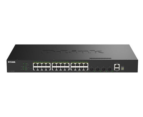 D-Link 28-Port Gigabit Stackable PoE+ Smart Managed Switch with 4 x 10G SFP+ Ports