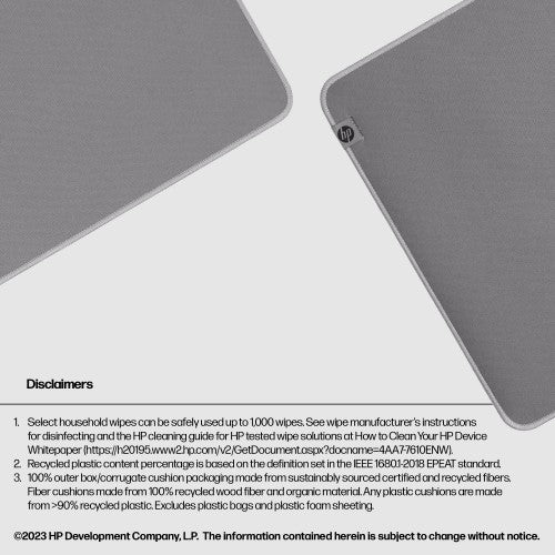 HP 205 Sanitizable Desk Mat