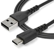 StarTech.com 3ft (1m) USB-A to USB-C Fast Charging Cable, Rugged, Charge & Sync, 3A, USB 2.0, Black TPE Jacket and Aramid Fiber - USB Charging Cord