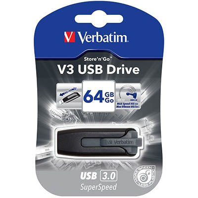 Verbatim V3 - USB 3.0 Drive 64 GB - Black