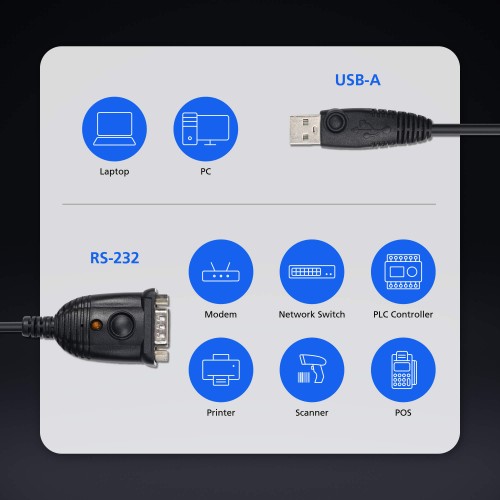 ATEN UC232AF USB Type-A RS-232 Black