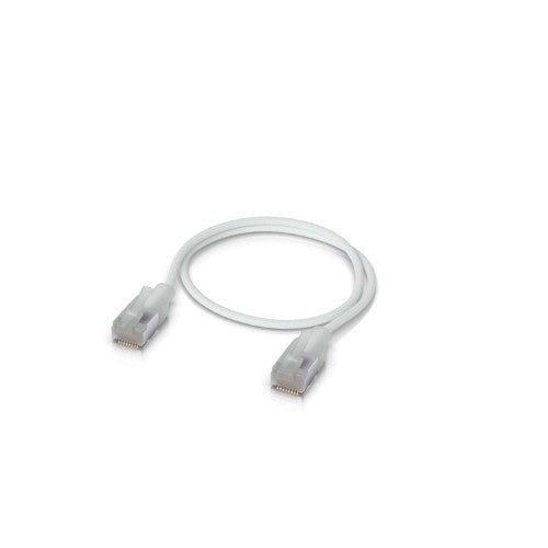 Ubiquiti UACC-Cable-Patch-EL-C6A-0.3M-W networking cable Translucent, White Cat6a