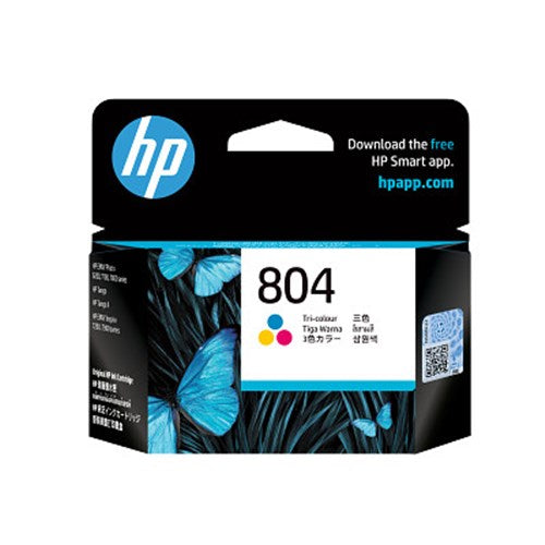 HP 804 TRI-COLOR INK CART 165 PAGES FOR HP ENVY 6220 6222 7120 7820 7822