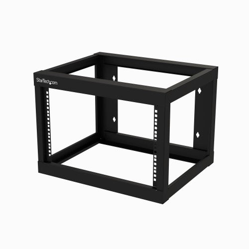 StarTech.com 2-Post 6U Heavy-Duty Wall-Mount Network Rack, 19" Open Frame Server Rack, 18" Deep, Wall Mount Data Rack for IT / AV / Patch Panel / Computer Equipment - Cage Nuts & Screws Included
