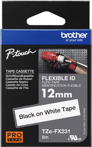 Brother TZE-FX231 label-making tape Black on white TZ