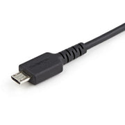 StarTech.com 3ft (1m) Secure Charging Cable – USB-A to Micro USB Data Blocker Charge-Only Cable – Power-Only Charger Cable for Phone/Tablet – Data Blocking USB Protector Adapter Cable