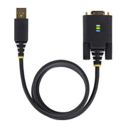 StarTech.com 3.3ft (1m) USB to Null Modem Serial Adapter Cable, Interchangeable DB9 Screws/Nuts, COM Retention, USB-A to RS232, FTDI, Level-4 ESD Protection, Windows/macOS/ChromeOS/Linux - Rugged TPE Construction