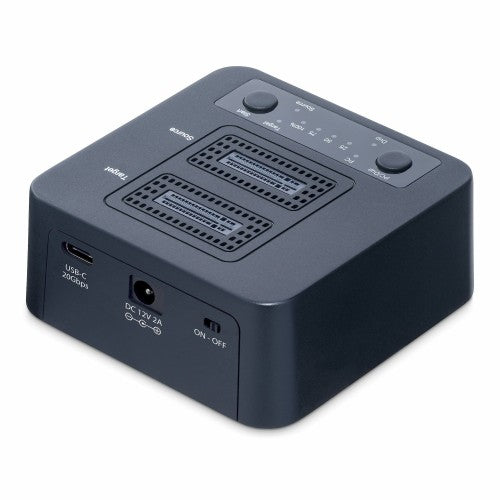 StarTech.com 1:1 M.2 NVMe Drive Duplicator, Standalone M.2 SSD Cloner/Copier up to 90GBpm, USB 3.2 20Gbps M.2 Dual-Bay Drive Dock, USB-C/A Cables Included
