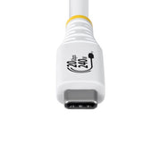 StarTech.com 2m (6ft) USB4 Cable, 20Gbps, USB-IF Certified USB-C Cable, 240W PD EPR, 4K 120Hz DP 2.1, TPE Jacket, White USB-C Cord