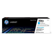 HP 206X CYAN TONER - HIGH YIELD - APPROX 2.45K PAGES - FOR M283, M255 PRINTERS