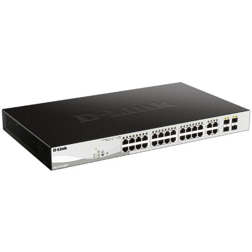 D-Link 28-Port Gigabit PoE+ Smart Managed Switch including 4 x 100/1000Mbps Combo Ports