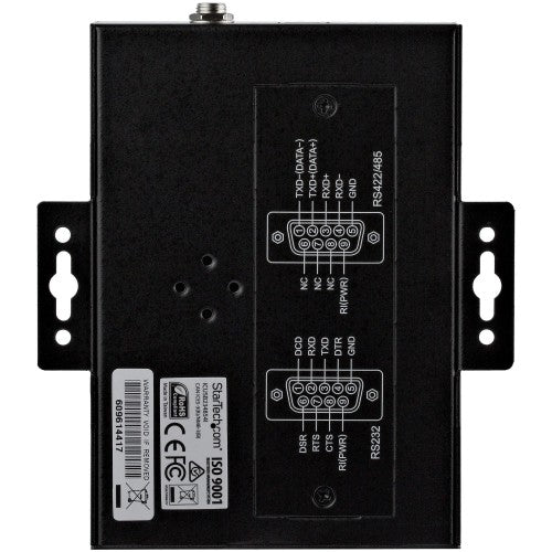 StarTech.com 4 Port Serial Hub USB to RS232/RS485/RS422 Adapter - Industrial USB 2.0 to DB9 Serial Converter Hub - IP30 Rated - Din Rail Mountable Metal Serial Hub - 15kV ESD Protection - TAA