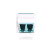 StarTech.com LC to LC Coupler, LC Fiber Coupler, LC/UPC Keystone Jack, Duplex Fiber Optic LC Keystone Coupler for Patch Panel