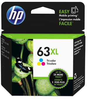 HP 63XL TRI COLOUR INK CARTRIDGE HIGH YIELD