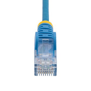 StarTech.com 25cm Blue Slim CAT6 Cable, 10 Pack, Snagless, 100W PoE, UTP, LSZH, 28AWG Pure Bare Copper Wire, Slim RJ45 Network Patch Cord w/Strain Reliefs, Individually Tested