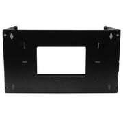 StarTech.com 2-Post 4U Open Frame Wall Mount Network Rack with Built-in Shelf, Wall Mount Data Rack with Adjustable Depth for AV / Computer / IT Equipment, Small Wall-Mount Server Rack - TAA Compliant