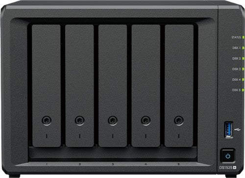 Synology DiskStation DS1525+ NAS/storage server Ryzen Embedded V1500B 8 GB DDR4 0 TB Black