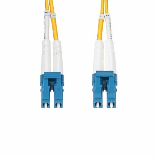 StarTech.com 2m (6.6ft) LC to LC (UPC) OS2 Single Mode Duplex Fiber Optic Cable, 9/125µm, 100G, Bend Insensitive, Low Insertion Loss - LSZH Fiber Jumper Cord
