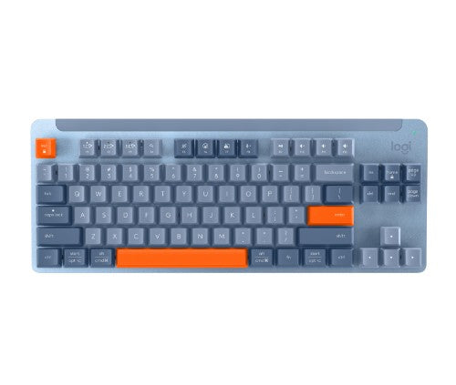 Logitech 920-011221 keyboard Office RF Wireless + Bluetooth QWERTY English Blue, Grey