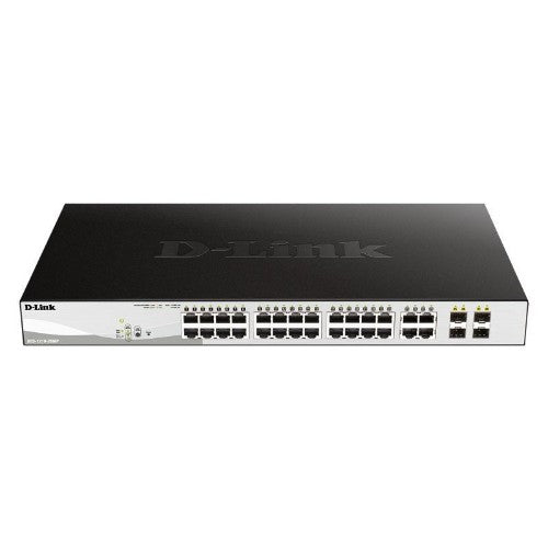 D-Link 28-Port Gigabit PoE+ Smart Managed Switch including 4 x 100/1000Mbps Combo Ports