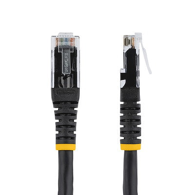 StarTech.com 6ft CAT6 Ethernet Cable - Black CAT 6 Gigabit Ethernet Wire -250MHz 100W PoE RJ45 UTP Molded Network/Patch Cord w/Strain Relief/ Individually Tested