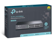 TP-Link TL-SF1016DS network switch Unmanaged Fast Ethernet (10/100) 1U Black