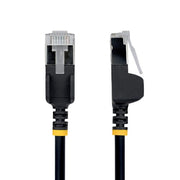 StarTech.com 80cm Black Ultra Slim Cat6A Ethernet Cable, Snagless, FTP, Pure Bare Copper Wire, 34AWG Slim RJ45 Network Patch Cord, Individually Tested