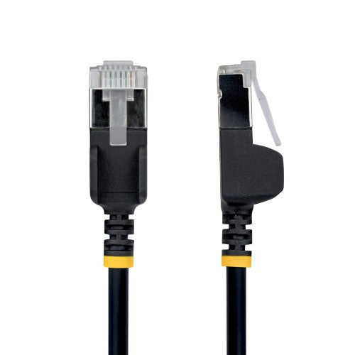 StarTech.com 3m Black Ultra Slim Cat6A Ethernet Cable, Snagless, FTP, Pure Bare Copper Wire, 34AWG Slim RJ45 Network Patch Cord, Individually Tested