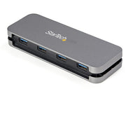 StarTech.com 4 Port USB 3.0 Hub - USB-A to 4x USB-A - SuperSpeed 5Gbps Portable USB 3.2 Gen 1 Type-A Hub - USB Bus Powered - Laptop/Desktop USB Hub with Long Cable 28cm & Cable Management