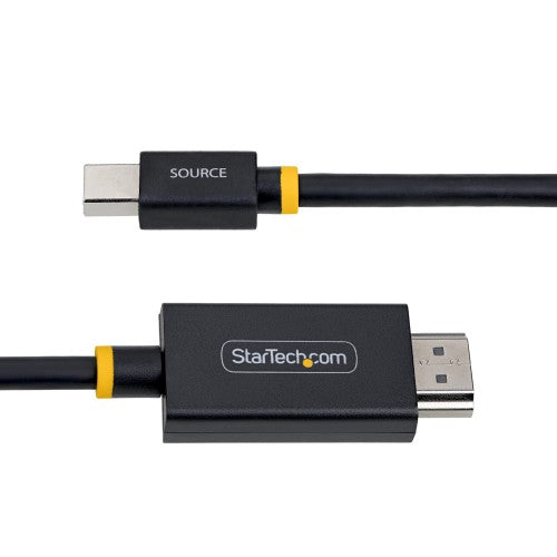StarTech.com 2m (6ft) Mini DisplayPort to HDMI Adapter Cable, 4K 60Hz with HBR3/HDCP 2.3/DPCP, MDP to HDMI 2.0, Active Video Converter, Mini DisplayPort Desktop to HDMI Monitor