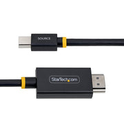 StarTech.com 2m (6ft) Mini DisplayPort to HDMI Adapter Cable, 4K 60Hz with HBR3/HDCP 2.3/DPCP, MDP to HDMI 2.0, Active Video Converter, Mini DisplayPort Desktop to HDMI Monitor