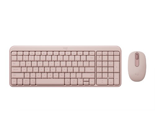 Logitech MK250 Compact Bluetooth Wireless Combo keyboard Mouse included Universal RF Wireless + Bluetooth QWERTY US English Rose