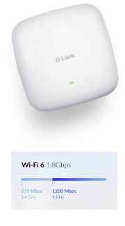 D-Link AX1800 Wi-Fi 6 Dual-Band PoE Access Point