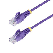 StarTech.com 3m Purple Slim CAT6 Ethernet Cable, Snagless, 100W PoE, UTP, LSZH, 28AWG Pure Bare Copper Wire, Slim RJ45 Network Patch Cord w/Strain Reliefs, Individually Tested