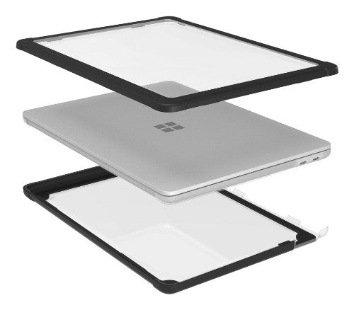 STM STM-122-493MS-01 laptop case 33 cm (13") Border Black, Transparent