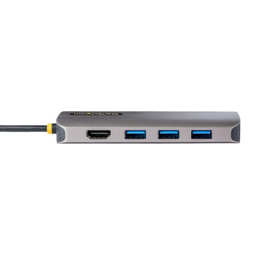 StarTech.com USB C Multiport Adapter 4K 60Hz HDMI Video, 3 Port 5Gbps USB-A Hub, 100W USB Power Delivery Pass-Through/GbE/SD/MicroSD, 12"/30cm Cable, Travel Laptop Docking Station