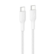 Belkin USB-C to USB-C Braided Cable 240W, 3.3ft/1m, White