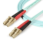 StarTech.com 1m (3ft) LC to LC (UPC) OM4 Multimode Fiber Optic Cable, 50/125µm LOMMF/VCSEL Zipcord Fiber, 100G, Low Insertion Loss - LSZH Fiber Jumper Cord