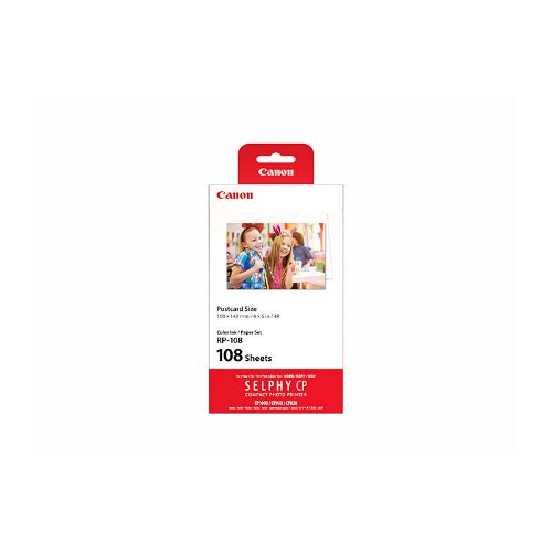 Canon RP-108 Colour Ink + 100 x 148 mm Paper Set, 108 Sheets