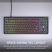 Corsair K55 CORE TKL keyboard Gaming USB QWERTY English Black