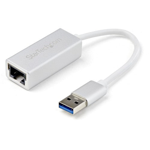 StarTech.com USB 3.0 to Gigabit Network Adapter, Silver, Sleek Aluminum Design for MacBook, Chromebook or Tablet, Native Driver Support