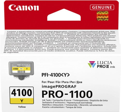 Canon PFI-4100Y YELLOW INK TANK FOR PRO-1100 80ML
