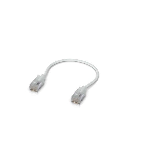 Ubiquiti UACC-Cable-Patch-EL-C6A-0.15M-W networking cable Translucent, White Cat6a